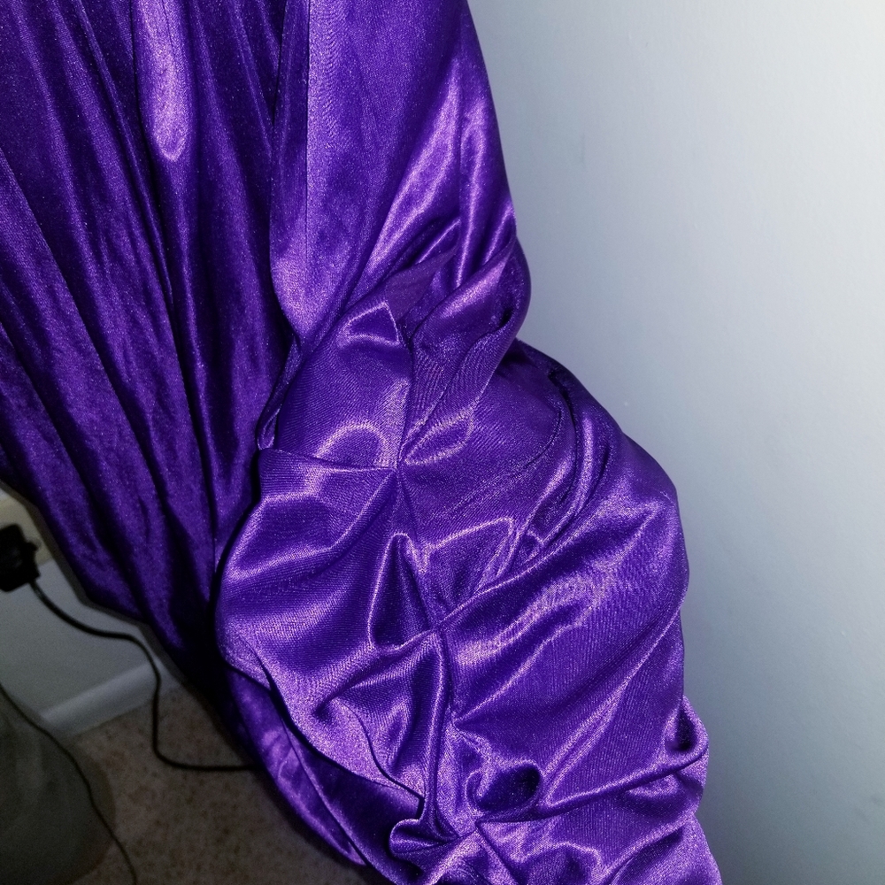 Ruby Rox Metallic Purple Spaghetti Strap Dress - image 3